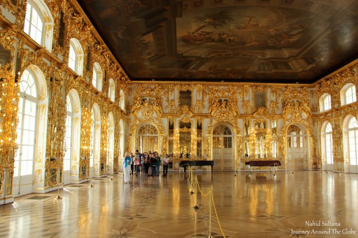 One of the big hall of Catherine's Palace in St. Petersburg