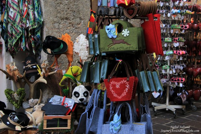 A souvenir shop in Innsbruck old town
