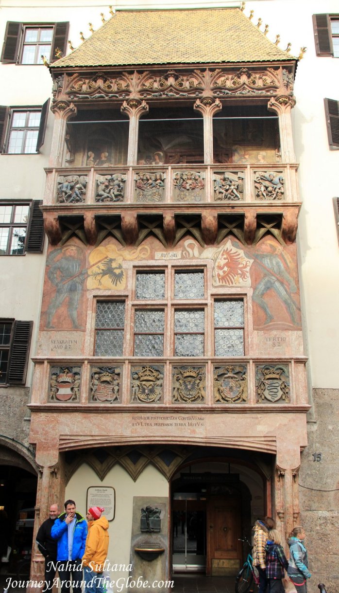 Golden Roof on Herzog-Friederich-Strasse in Innsbruck, Austria