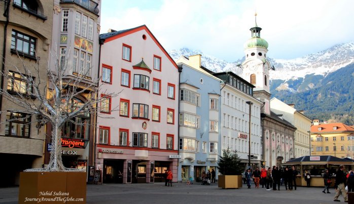 Maria-Theresien-Strasse - a picturesque pedestrian street of Innsbruck