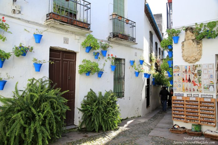 Flower Street or Calleja de las Flores in Cordoba, Spain