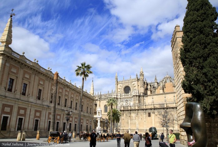 Plaza del Triunfo in Seville, Spain