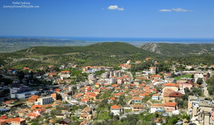 Gorgeous view from Kruja Castle hill in Albania