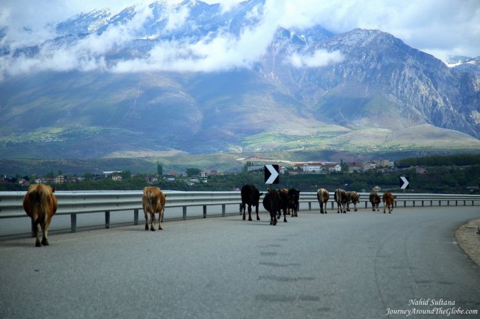 The scenic highway from Tirana, Albania to Skopje, Macedonia (thru Kosovo)