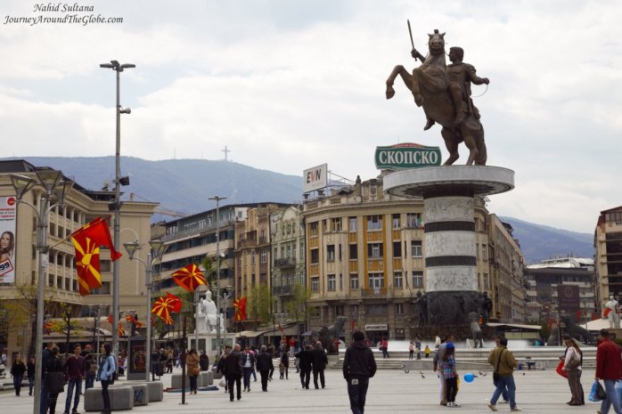 Macedonian Square in Skopje