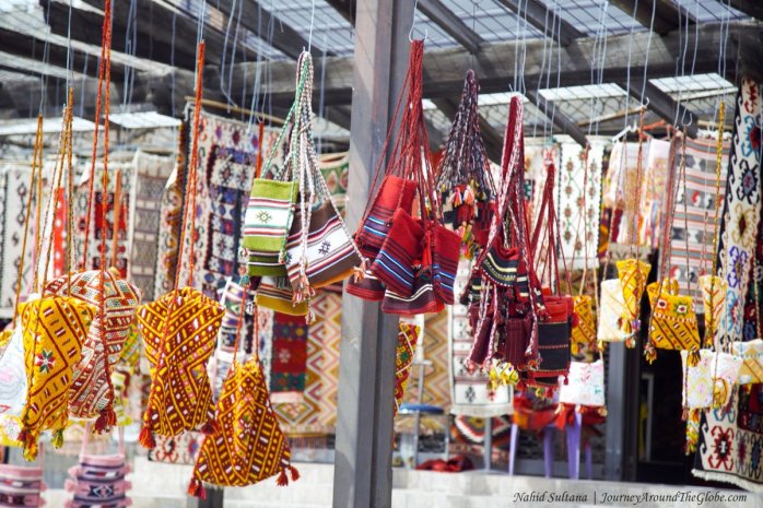 A big souvenir shop selling handmade items in the Old Bazaar of Skopje, Macedonia