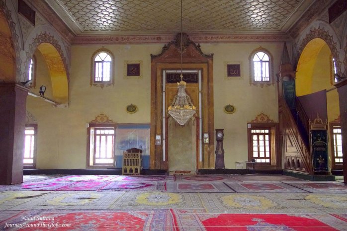 Inside Sultan Murat Mosque - a 15th century mosuqe in Skopje, Macedonia