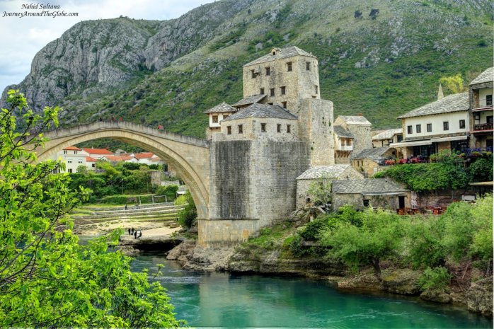Stari Most and its towers in Mostar, BiH