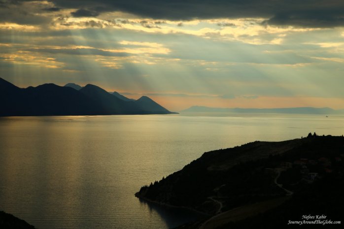A stunning sunset over the Adriatic Sea as we were approaching Dubrovnik in Croatia
