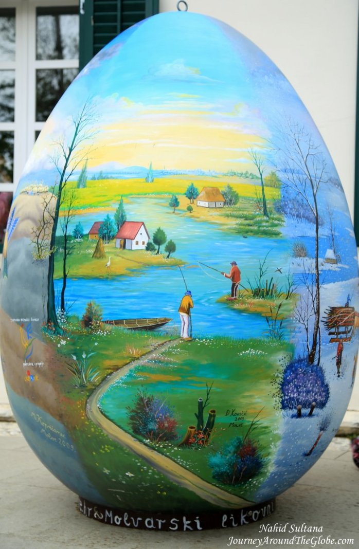 Easter decoration right before entering Dubrovnik Old Town in Croatia