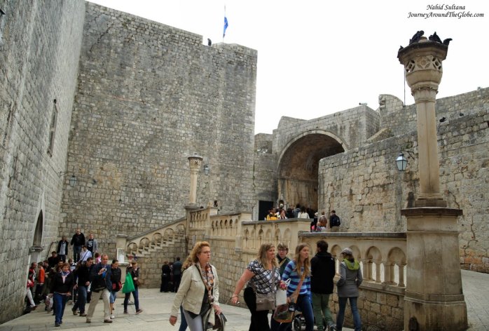 Pile Gate - a grand entrance to the Old Town of Dubrovnik in Croatia