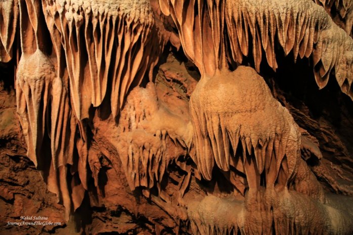 A closer look at the rock formations of Shenandoah Cavern in Virginia