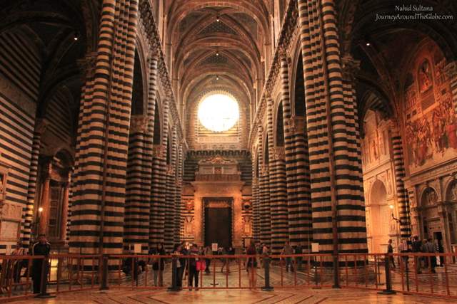Inside Siena Duomo in Italy