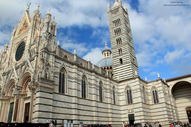 Magnificent exterior of Siena Duomo in Italy