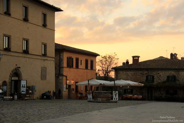Castle of Montereggioni from the 13th century in Italy