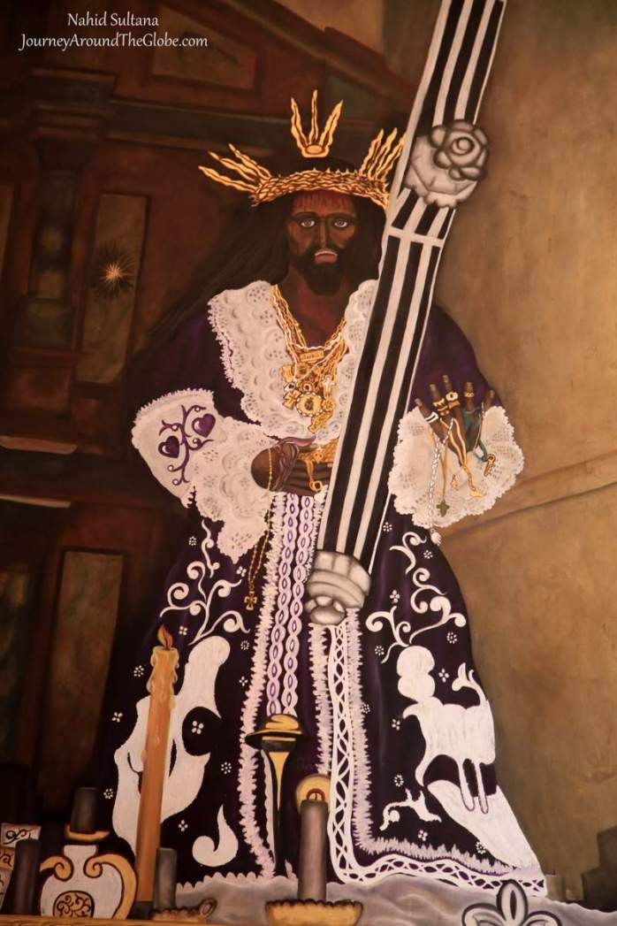 Black Christ inside Iglesia de San Felilpe in Portobelo, Panama