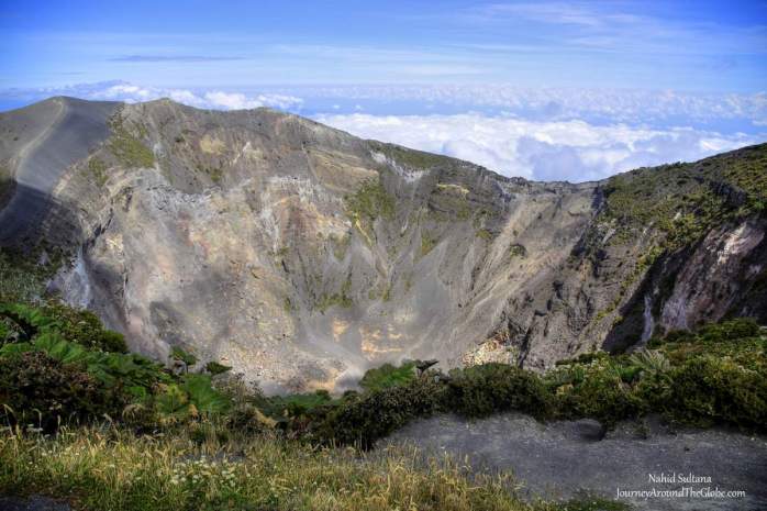 The Main Crater of Irazu Volcano National Park in Costa Rica