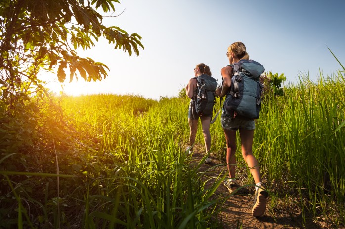 Hikers with backpack