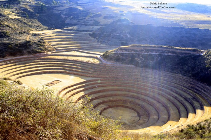 MORAY TERRACE in Peru, sits in the Sacred Valley of the Incas about 3500 meters above sea-level