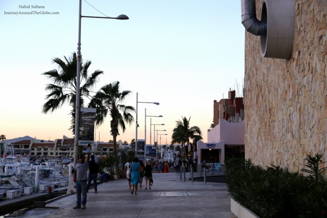 Taking a stroll in Cabo Marina, Mexico