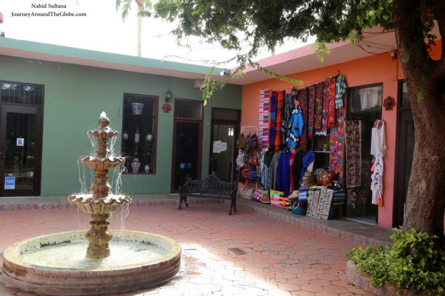 A tiny and colorful square in San Jose del Cabo, Mexico
