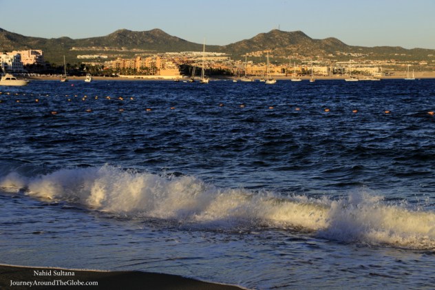 A late afternoon by the Medano Beach in Cabo, Mexico